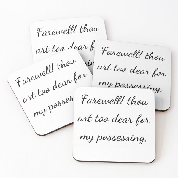 Item preview, “Farewell! thou art too dear for my possessing,” - handwriting black designed and sold by ariksworld.