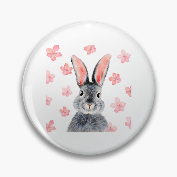 Item preview, Cute Bunny With Pink Flowers designed and sold by writtengriffinc.