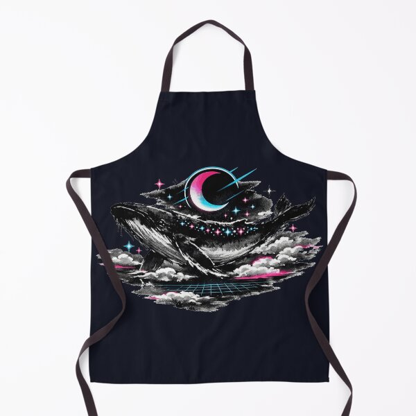 Item preview, Synthwave Sumi-E Cosmic Celestial Sky Whale designed and sold by KungPowUnicorn.