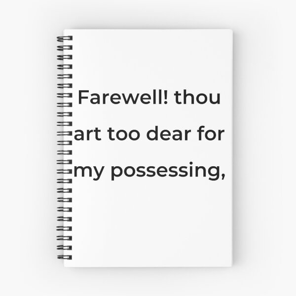 Item preview, “Farewell! thou art too dear for my possessing,” - print black designed and sold by ariksworld.