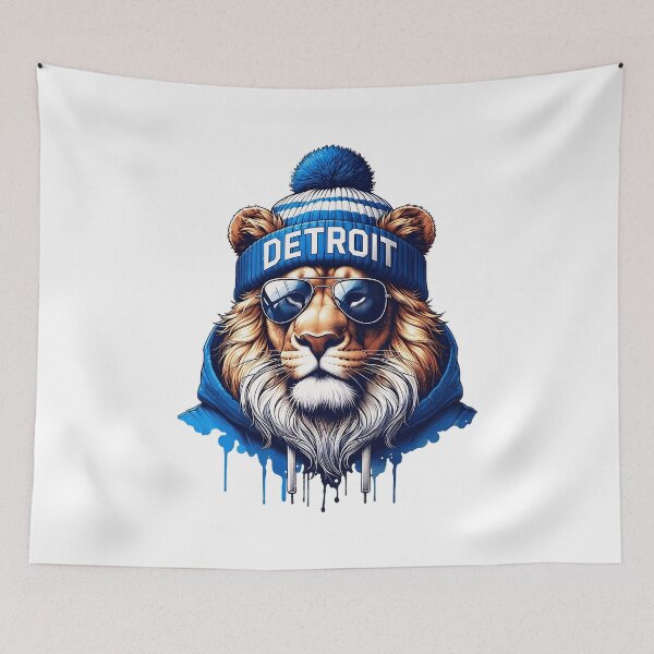 Item preview, Cool Lion with Beanie Sunglasses Hoodie designed and sold by SeriRieke.