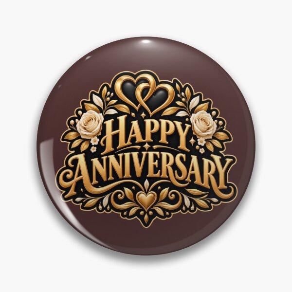 Item preview, Luxury Gold Hearts Happy Anniversary designed and sold by PrintBreeze.