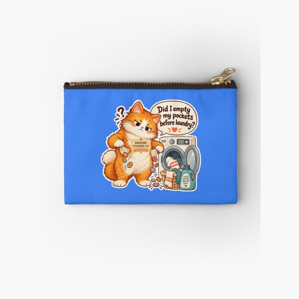 Item preview, NAGGINGCAT3 BY NAGGINGSTICKERSCO. DID I EMPTY MY POCKETS BEFORE LAUNDRY? MUNDANE COLLECTION | ELECTRIC BLUE Edition | No.08 designed and sold by LaMaisonOfMY.