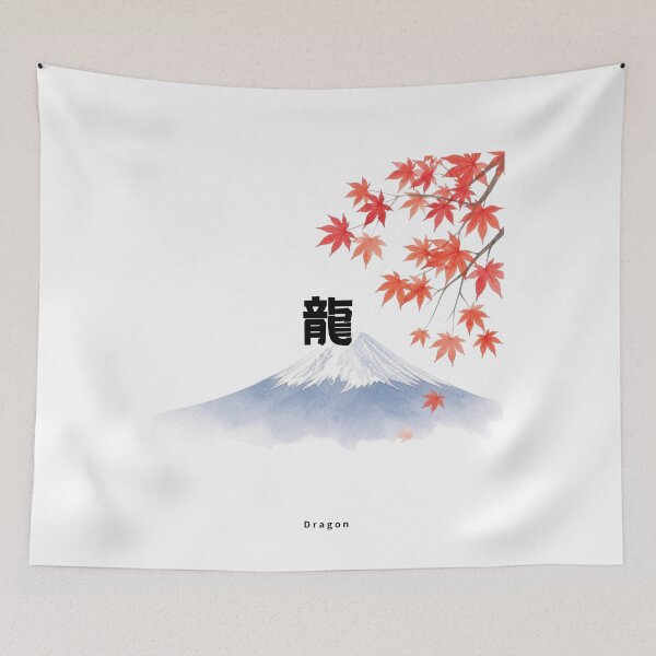 Item preview, Ryuu - Dragon | Mount Fuji & Autumn Leaves | Japanese Design designed and sold by JapanMemoir.