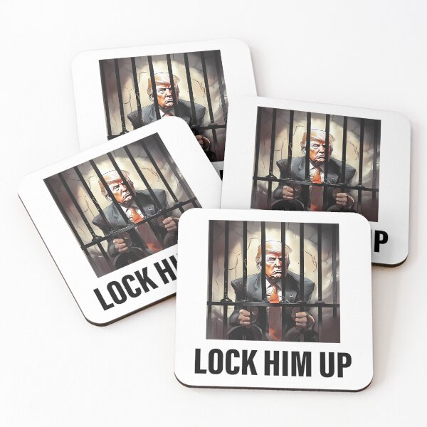 Item preview, Lock Him Up Sticker - Anti Trump designed and sold by Anja Gillette.