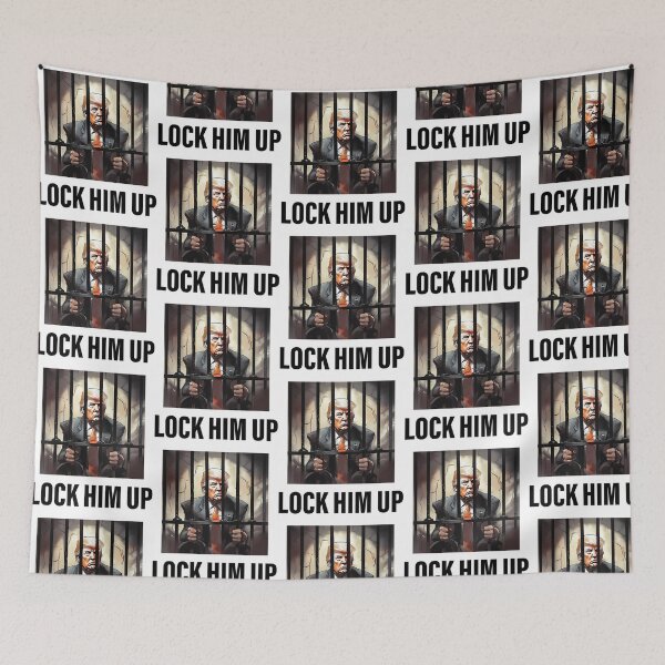 Item preview, Lock Him Up Sticker - Anti Trump designed and sold by Anja Gillette.