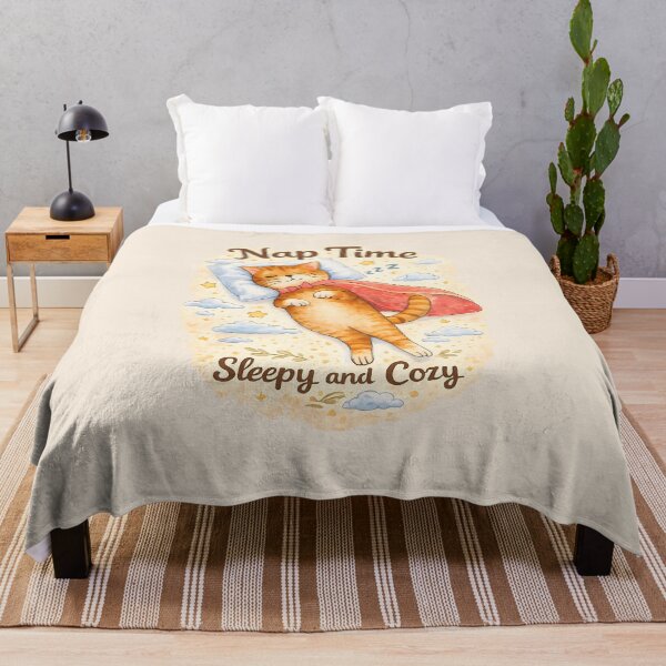 Item preview, Nap Time – Sleepy and Cozy Cat Watercolor Illustration designed and sold by blankTeeShirt.
