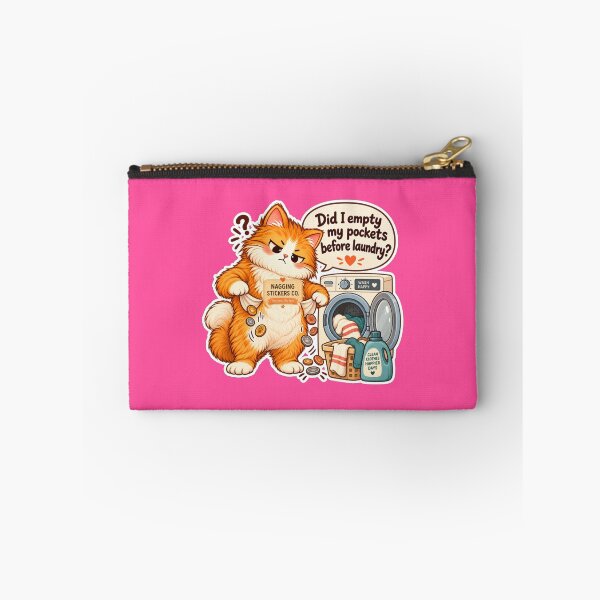 Item preview, NAGGINGCAT3 BY NAGGINGSTICKERSCO. DID I EMPTY MY POCKETS BEFORE LAUNDRY? MUNDANE COLLECTION | ELECTRIC PINK Edition | No.08 designed and sold by LaMaisonOfMY.