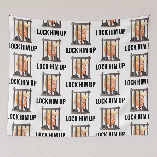 Item preview, Lock Him Up Sticker - Anti Trump designed and sold by Anja Gillette.