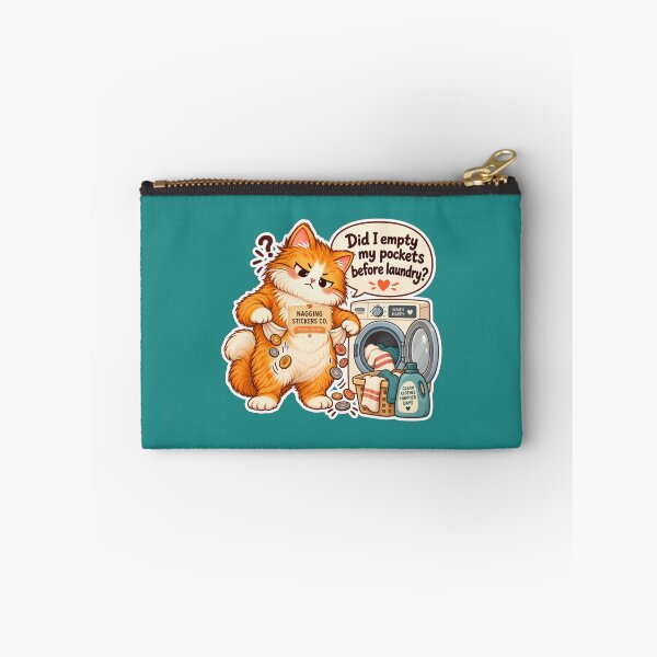 Item preview, NAGGINGCAT3 BY NAGGINGSTICKERSCO. DID I EMPTY MY POCKETS BEFORE LAUNDRY? MUNDANE COLLECTION | GREEN Edition | No.08 designed and sold by LaMaisonOfMY.