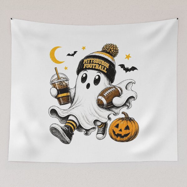 Item preview, Cute Ghost Football Fan Autumn Coffee  designed and sold by MeneesStefano.