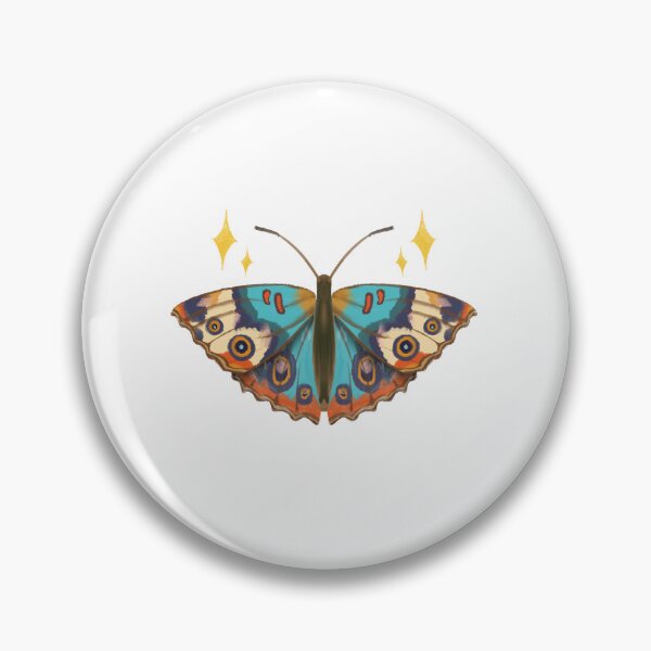 Item preview, ⁠Celestial Folk Art Butterfly Boho Nature Sticker⁠ designed and sold by Random Ink Society.