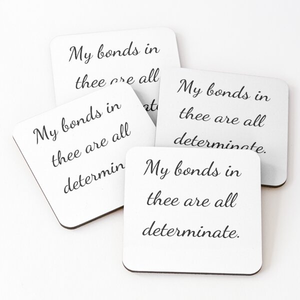 Item preview, “My bonds in thee are all determinate.” - handwriting black designed and sold by ariksworld.