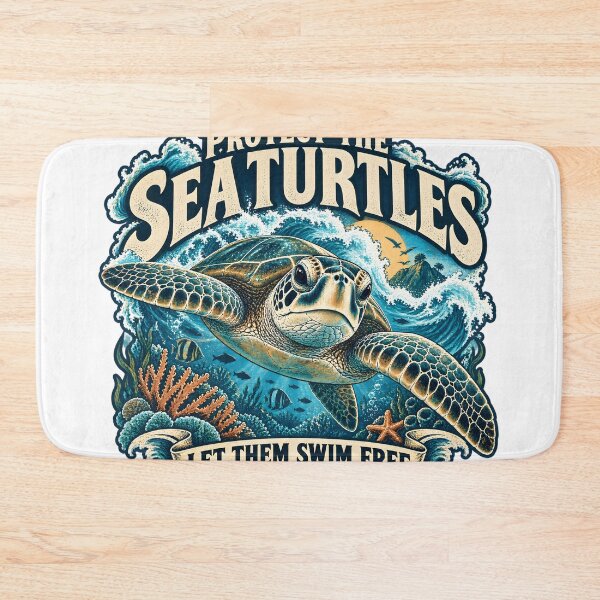Item preview, Protect The Sea Turtles Vintage Wildlife Conservation Graphic designed and sold by Tlion.