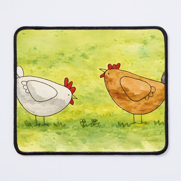 Item preview, Country Besties – Whimsical Watercolor Chickens designed and sold by blankTeeShirt.