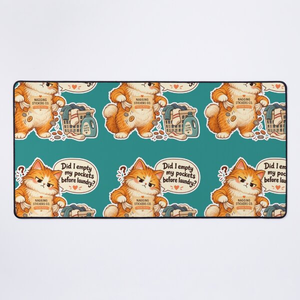 Item preview, NAGGINGCAT3 BY NAGGINGSTICKERSCO. DID I EMPTY MY POCKETS BEFORE LAUNDRY? MUNDANE COLLECTION | GREEN Edition | No.07 designed and sold by LaMaisonOfMY.