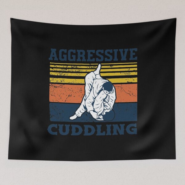 Item preview, Aggressive Cuddling Retro BJJ Grappling designed and sold by Dannchamberger.