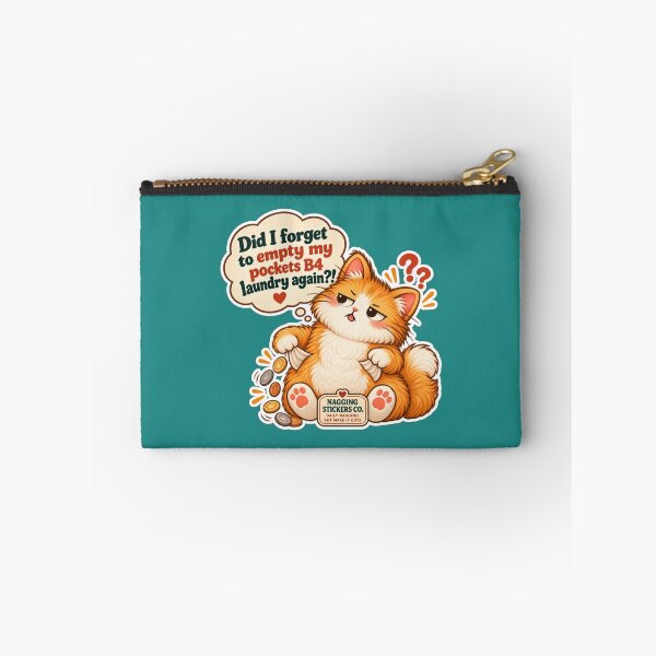 Item preview, NAGGINGCAT3 BY NAGGINGSTICKERSCO. DID I FORGET TO EMPTY MY POCKETS B4 LAUNDRY AGAIN?! MUNDANE COLLECTION | GREEN Edition | No.01 designed and sold by LaMaisonOfMY.