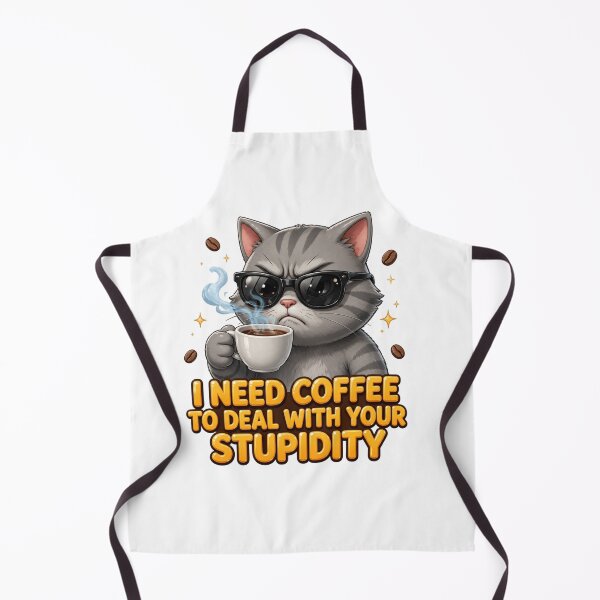 Item preview, I Need Coffee To Deal With Your Stupidity - Funny Grumpy Cat Design designed and sold by prithvi chand.
