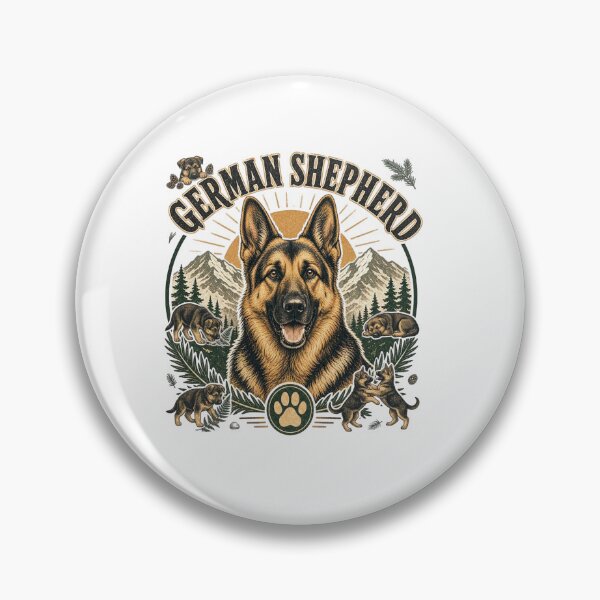 Item preview, German Shepherd and her puppies designed and sold by GoodPlaceToShop.