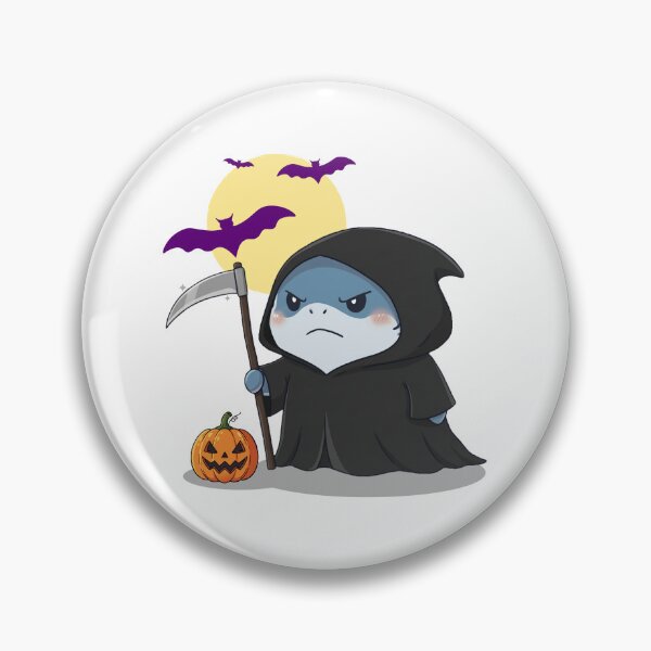 Item preview, Cute Grim Reaper Shark Halloween designed and sold by Nature's Chibis.