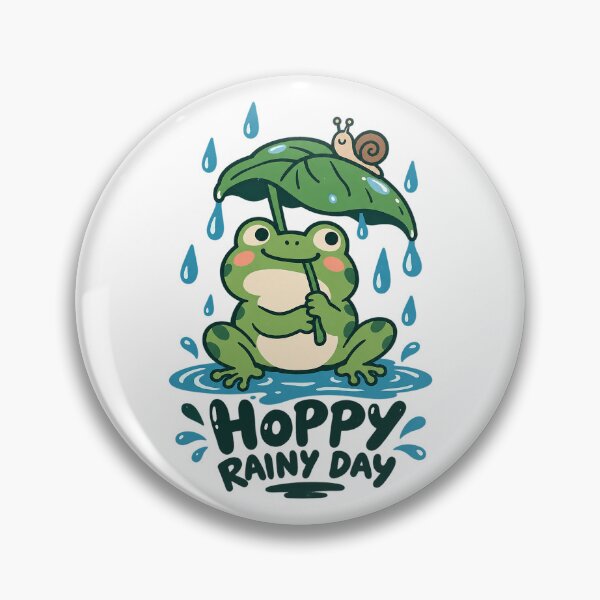 Item preview, Hoppy Rainy Day – Cute Frog and Snail Adventure designed and sold by zzz888.