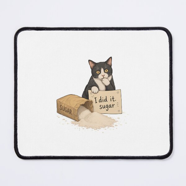 Item preview, Cat Mugshot 'I Did It Sugar' Funny Pet Art designed and sold by OlyvieArt.