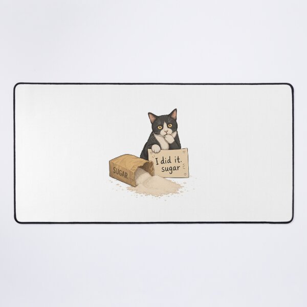 Item preview, Cat Mugshot 'I Did It Sugar' Funny Pet Art designed and sold by OlyvieArt.