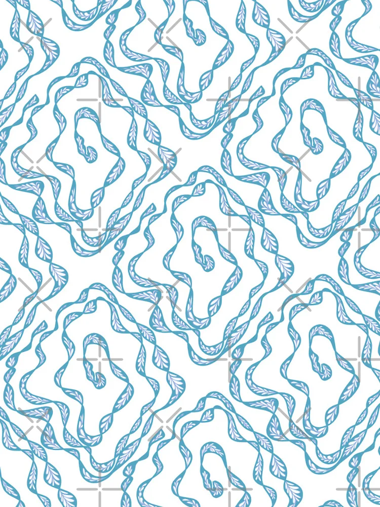 Thumbnail 4 of 4, Samsung Galaxy Phone Case, Blue Wavy Abstract Line Pattern designed and sold by SbRandomLab.