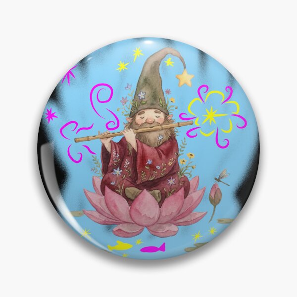 Item preview, Magical Forest Gnome Lotus Meditation designed and sold by VriaStudio.