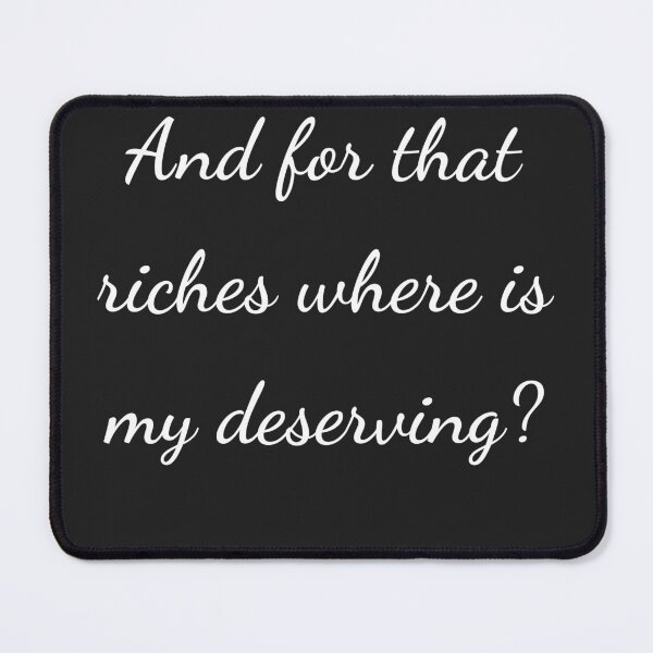 Item preview, “And for that riches where is my deserving?” - handwriting white designed and sold by ariksworld.
