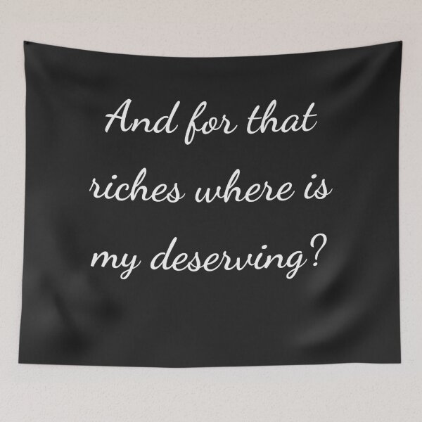 Item preview, “And for that riches where is my deserving?” - handwriting white designed and sold by ariksworld.