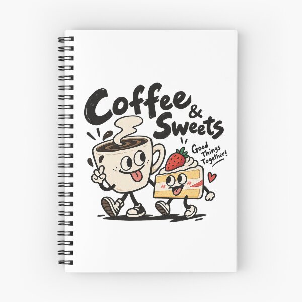 Item preview, Coffee & Sweets – Cute Coffee and Strawberry Cake Duo designed and sold by zzz888.