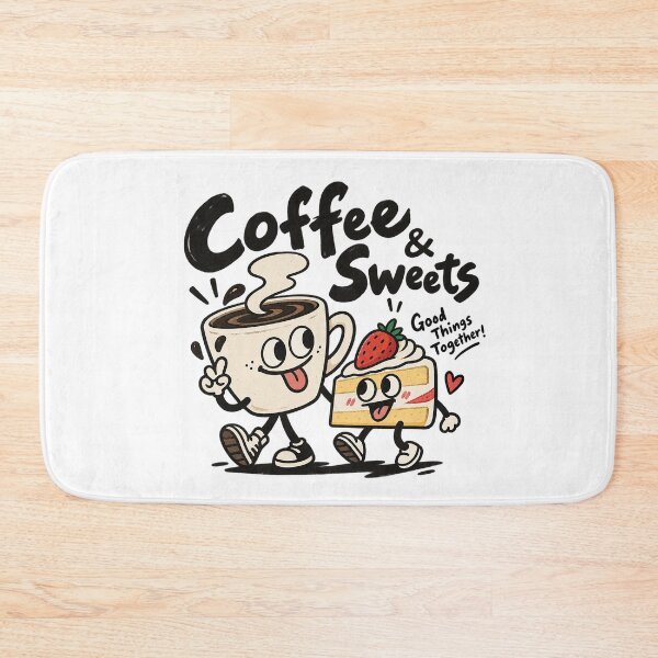 Item preview, Coffee & Sweets – Cute Coffee and Strawberry Cake Duo designed and sold by zzz888.