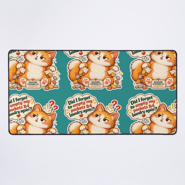 Item preview, NAGGINGCAT3 BY NAGGINGSTICKERSCO. DID I FORGET TO EMPTY MY POCKETS B4 LAUNDRY AGAIN?! MUNDANE COLLECTION | GREEN Edition | No.02 designed and sold by LaMaisonOfMY.
