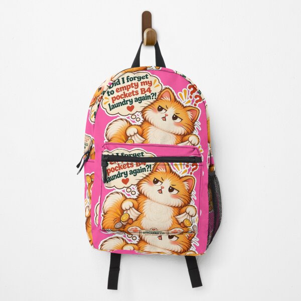 Item preview, NAGGINGCAT3 BY NAGGINGSTICKERSCO. DID I FORGET TO EMPTY MY POCKETS B4 LAUNDRY AGAIN?! MUNDANE COLLECTION | ELECTRIC PINK Edition | No.02 designed and sold by LaMaisonOfMY.