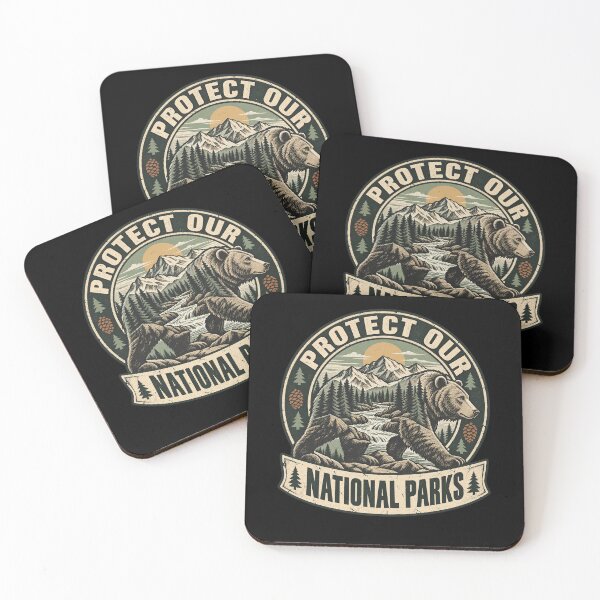 Artikelvorschau, Schützt unsere Nationalparks – Vintage-Design „Bärenbergwald“ im Retro-Stil entworfen und verkauft von QSoShop.