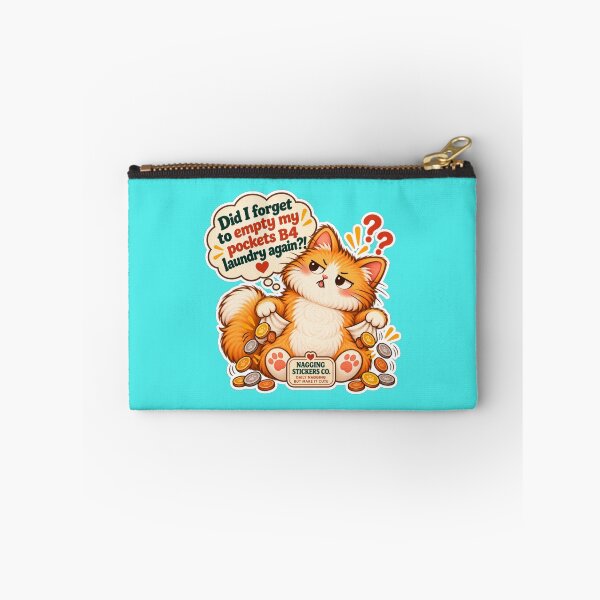 Item preview, NAGGINGCAT3 BY NAGGINGSTICKERSCO. DID I FORGET TO EMPTY MY POCKETS B4 LAUNDRY AGAIN?! MUNDANE COLLECTION | AQUA Edition | No.02 designed and sold by LaMaisonOfMY.