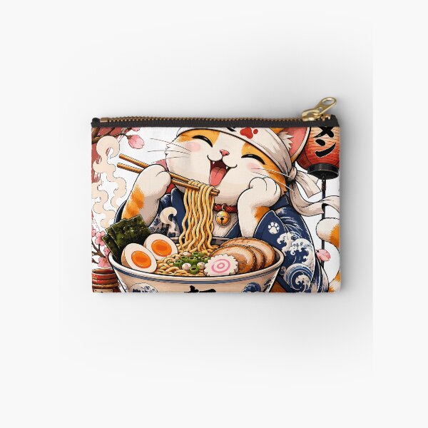 Item preview, Funny Ramen Cat Japanese Food Lover Cherry Blossom designed and sold by roni-harbor.