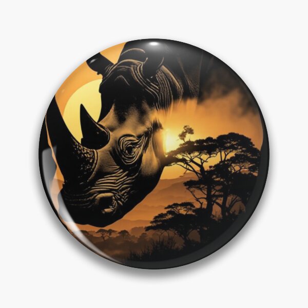 Item preview, Rhinoceros at Sunset in the Savannah designed and sold by KinoDesign.