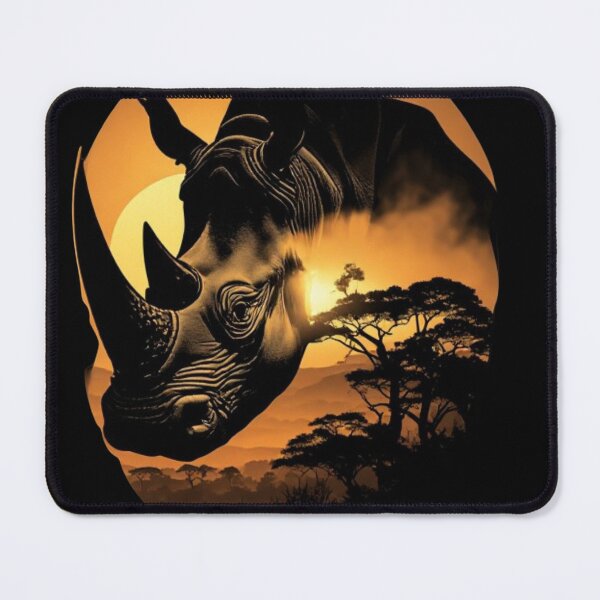 Item preview, Rhinoceros at Sunset in the Savannah designed and sold by KinoDesign.
