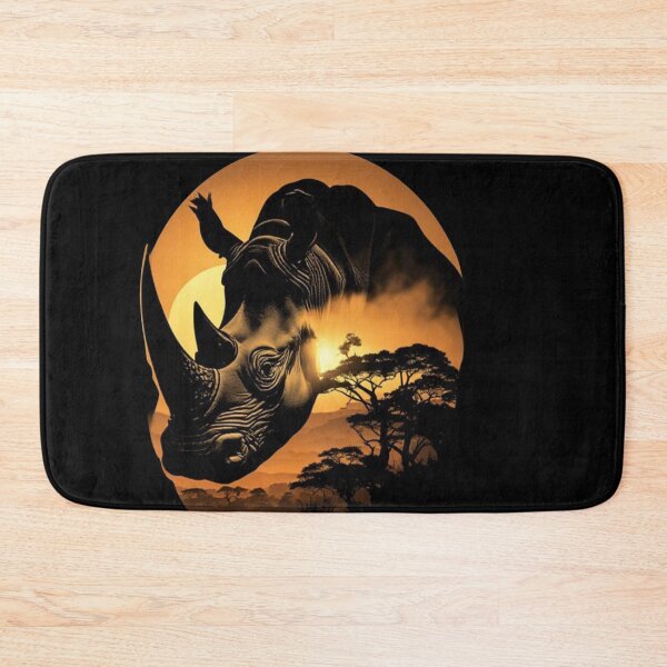Item preview, Rhinoceros at Sunset in the Savannah designed and sold by KinoDesign.