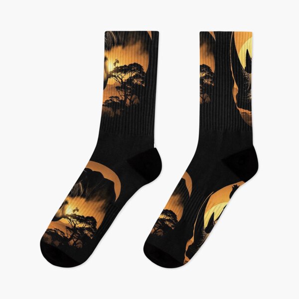 Item preview, Rhinoceros at Sunset in the Savannah designed and sold by KinoDesign.