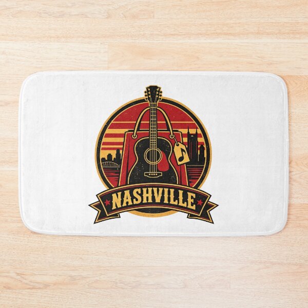 Item preview, Nashville Black Friday Shirt – Retro Guitar Shopping Badge Design designed and sold by Globalcitytees.