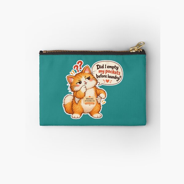 Item preview, NAGGINGCAT3 BY NAGGINGSTICKERSCO. DID I EMPTY MY POCKETS BEFORE LAUNDRY? MUNDANE COLLECTION | GREEN Edition | No.03 designed and sold by LaMaisonOfMY.