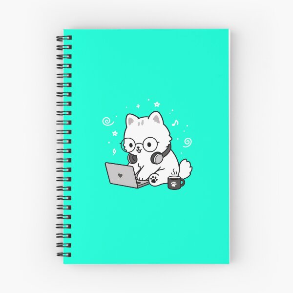 Item preview, Cute Cat Typing on Laptop Whimsical Art designed and sold by OlyvieArt.