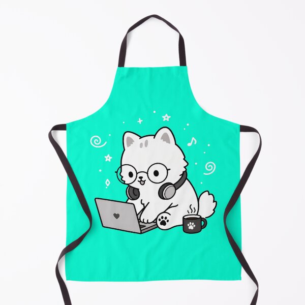 Item preview, Cute Cat Typing on Laptop Whimsical Art designed and sold by OlyvieArt.