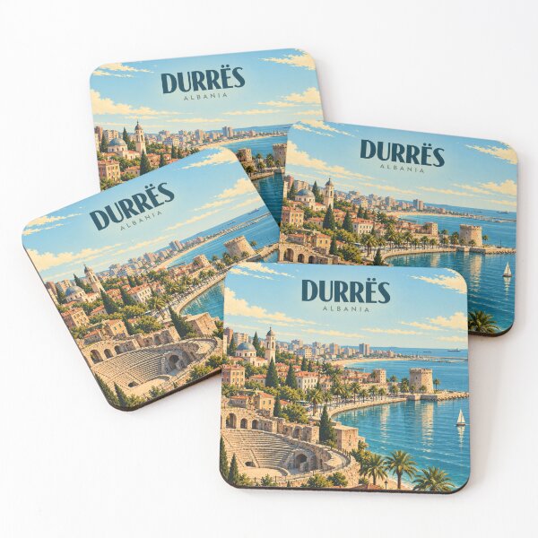 Item preview, Durrës Vintage Albanian Coastal City Art designed and sold by MichaeIRellov.
