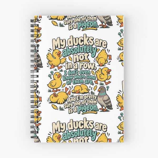 Item preview, My Ducks Are Not In A Row Funny Pigeon Cute Duck Retro Meme Design designed and sold by RuthLangmoreSH.