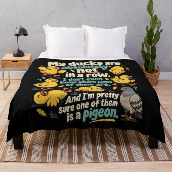 Item preview, My Ducks Are Not In A Row Funny Pigeon Cute Duck Retro Meme Design designed and sold by RuthLangmoreSH.